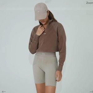Kith Rae Cropped Quarter Zip Sweatshirt (Small)